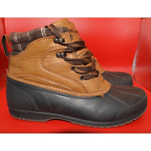 Magellan Outdoors Youth Duck Boots Size 6 Brown Black Waterproof Winter Snow - Picture 2 of 9